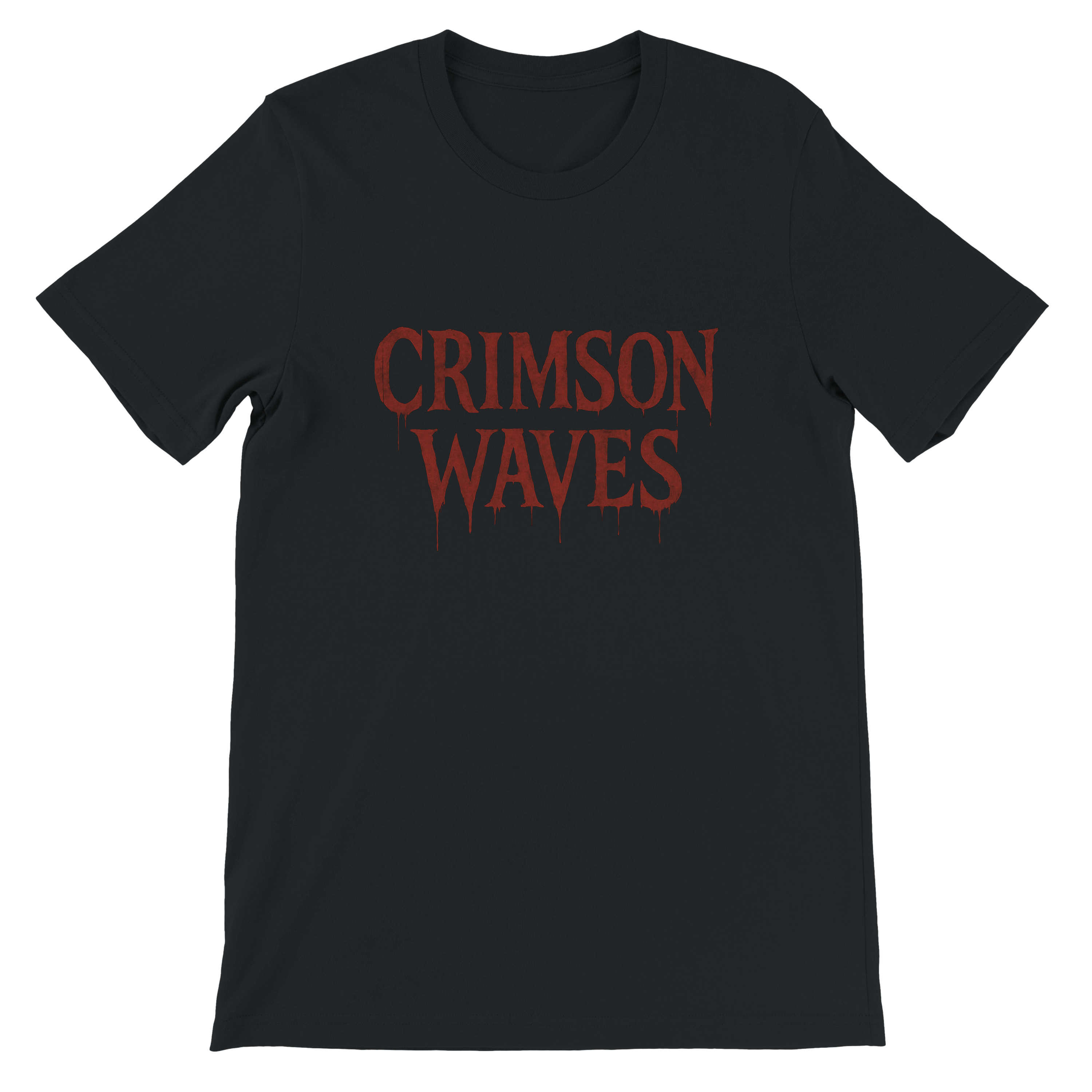 Crimson Waves Tee — Black